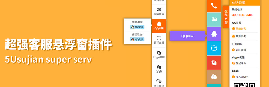 QQÍúÍúSkypeÎ¢ÐÅµç»°¶þÎ¬Âë¿Í·þWordPress²å¼þ 5usujian super serv